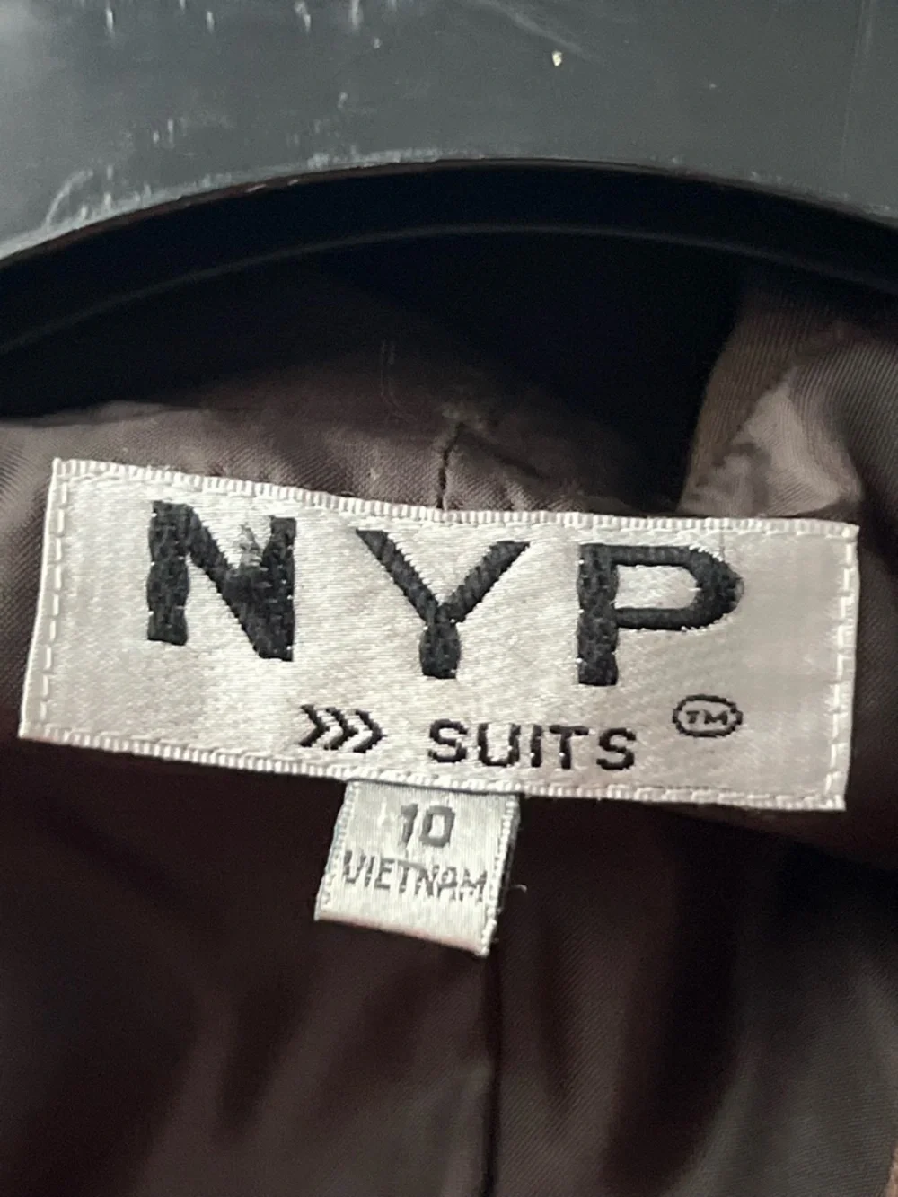 NYP Women's Brown Tailored Three-Button Blazer, Size 10